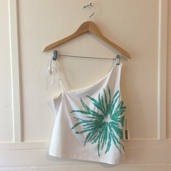 NWT Y2K Beaded Burst Fireworks Asymmetrical One-Shoulder Body Con Shelf Bra Top - Picture 5 of 10